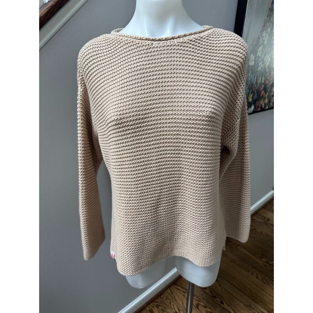 ShXt That I Knit Womens Tan Sweater Sz S